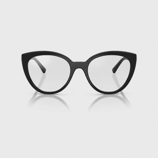 Vogue VO5634SB photochromic gray replacement lenses, front video of the lenses darkening from clear to gray · ReFramed