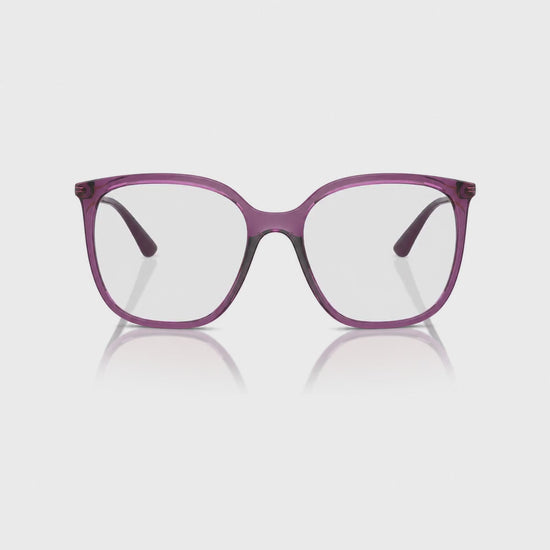Vogue VO5564S photochromic gray replacement lenses, front video of the lenses darkening from clear to gray · ReFramed
