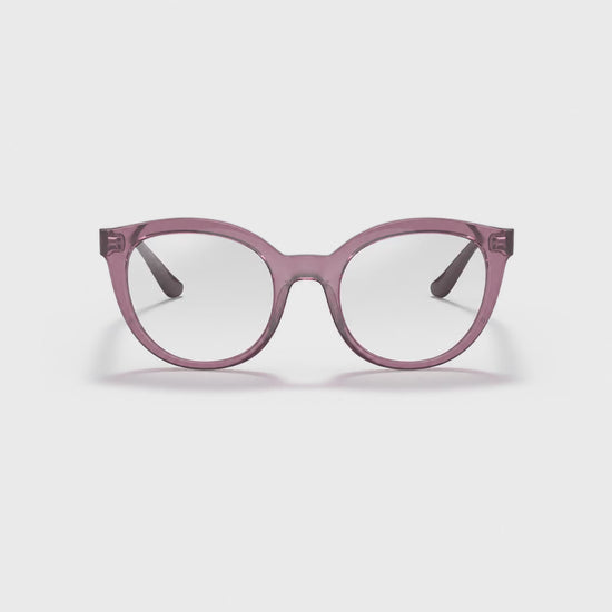 Vogue VO5427S photochromic gray replacement lenses, front video of the lenses darkening from clear to gray · ReFramed