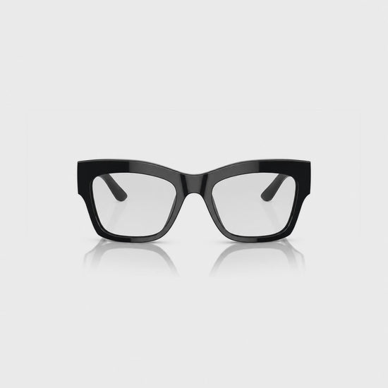 Vogue VO5524S photochromic gray replacement lenses, front video of the lenses darkening from clear to gray · ReFramed