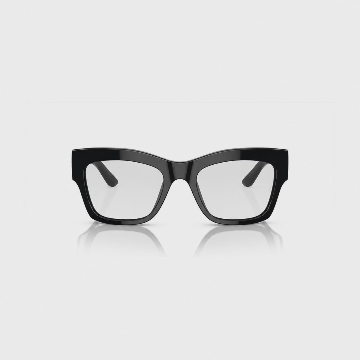 Vogue VO5524S photochromic gray replacement lenses, front video of the lenses darkening from clear to gray · ReFramed