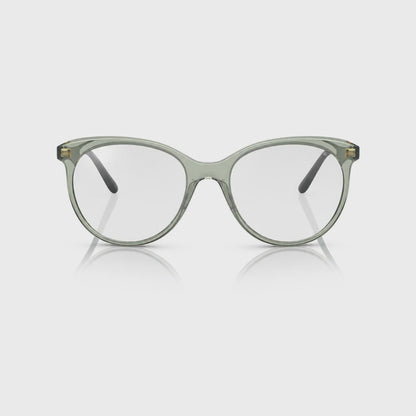 Vogue VO5453S photochromic gray replacement lenses, front video of the lenses darkening from clear to gray · ReFramed