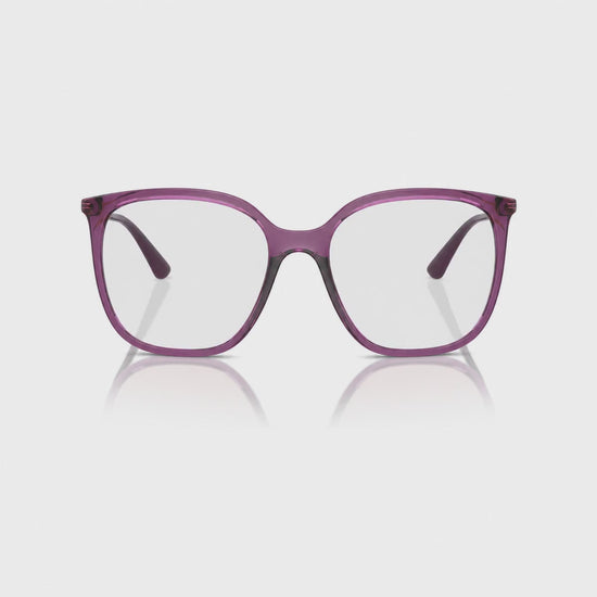 Vogue VO5564S photochromic brown replacement lenses, front video of the lenses darkening from clear to brown · ReFramed