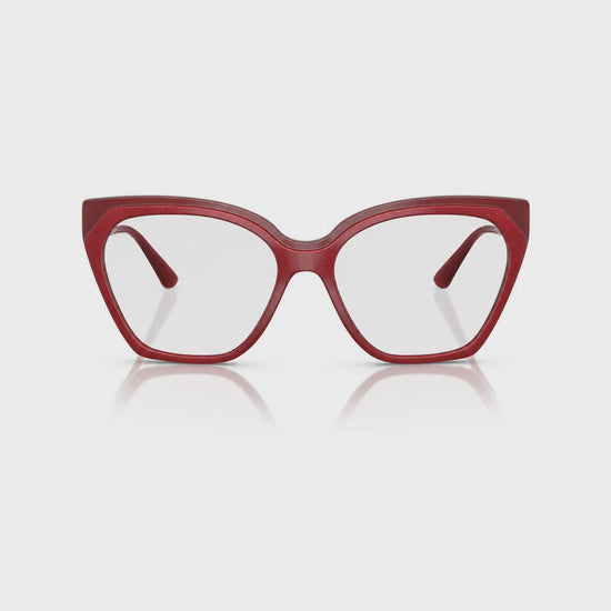Vogue VO5521S photochromic gray replacement lenses, front video of the lenses darkening from clear to gray · ReFramed