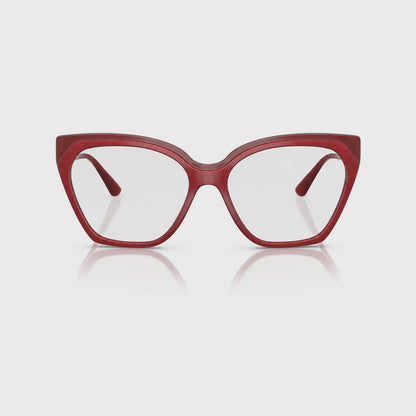 Vogue VO5521S photochromic gray replacement lenses, front video of the lenses darkening from clear to gray · ReFramed