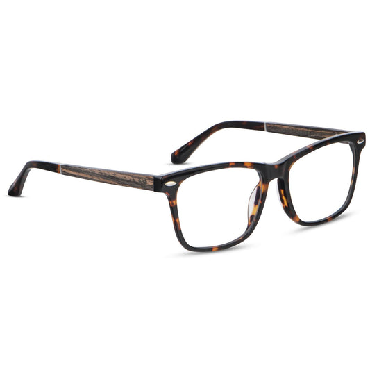Puerto Varas oval eyeglass frames in bio-acetate and natural wood · ReFramed, photo 1 of 23