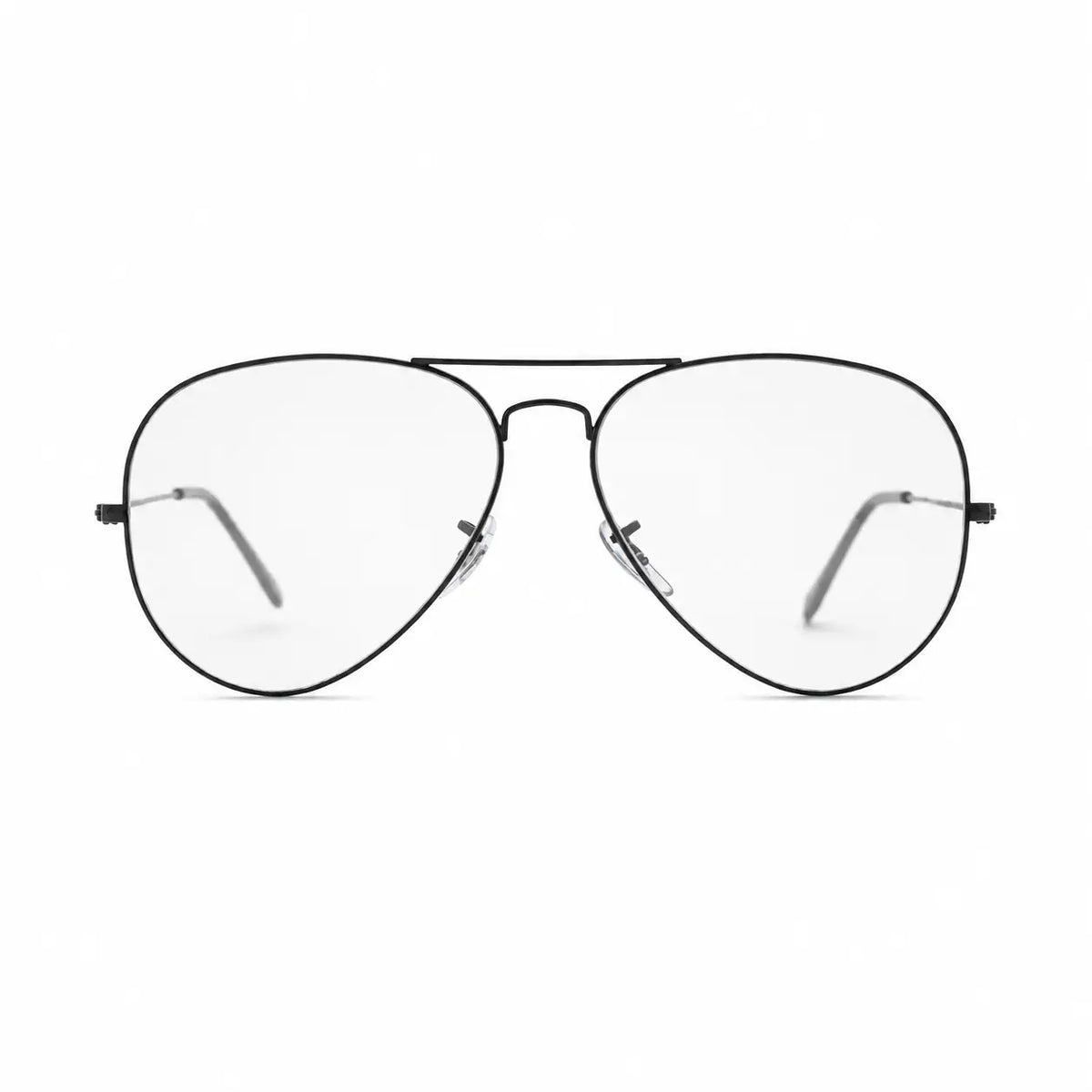 Ray-Ban Aviator Large Metal II RB3026 replacement lenses in crystal clear, front view of the frame with the lenses · ReFramed