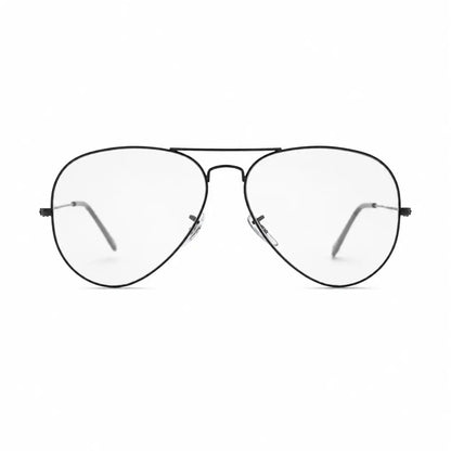 Ray-Ban Aviator Large Metal II RB3026 replacement lenses in crystal clear, front view of the frame with the lenses · ReFramed