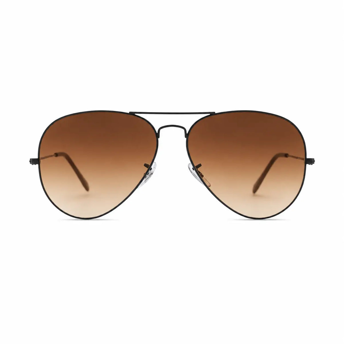 Ray-Ban Aviator Large Metal II RB3026 replacement lenses in gradient brown, front view with lenses · ReFramed