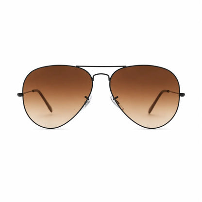 Ray-Ban Aviator Large Metal II RB3026 replacement lenses in gradient brown, front view with lenses · ReFramed