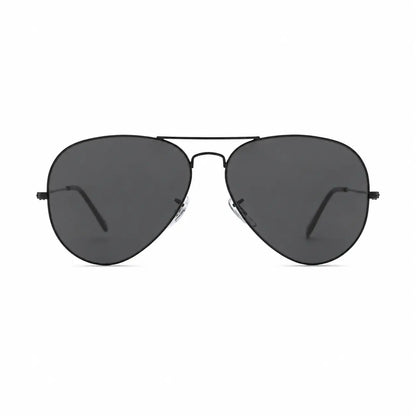 Ray-Ban Aviator Large Metal II RB3026 replacement lenses in gray, front view of the frame with the lenses · ReFramed