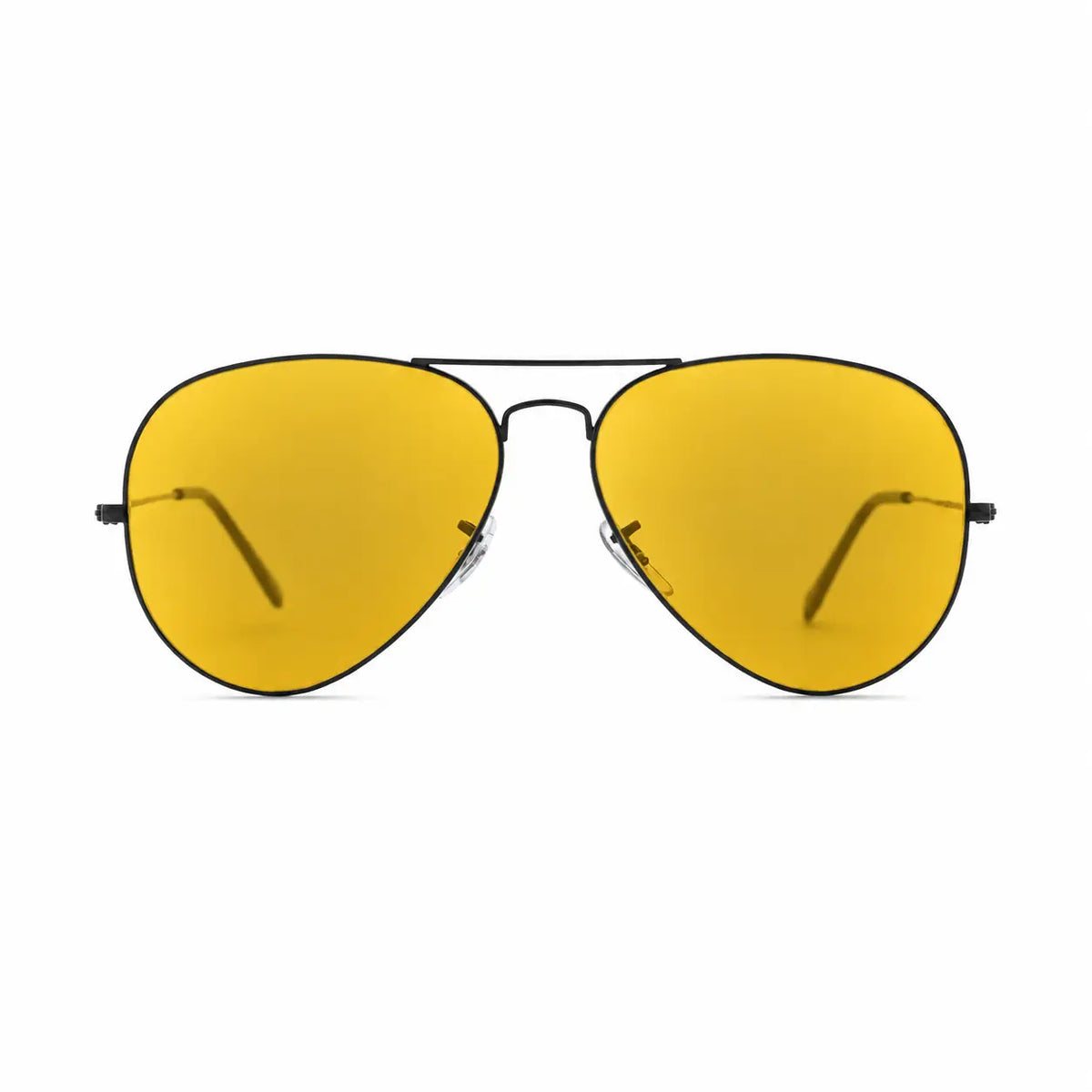 Ray-Ban Aviator Large Metal II RB3026 replacement lenses in yellow, front view of the frame with the lenses · ReFramed