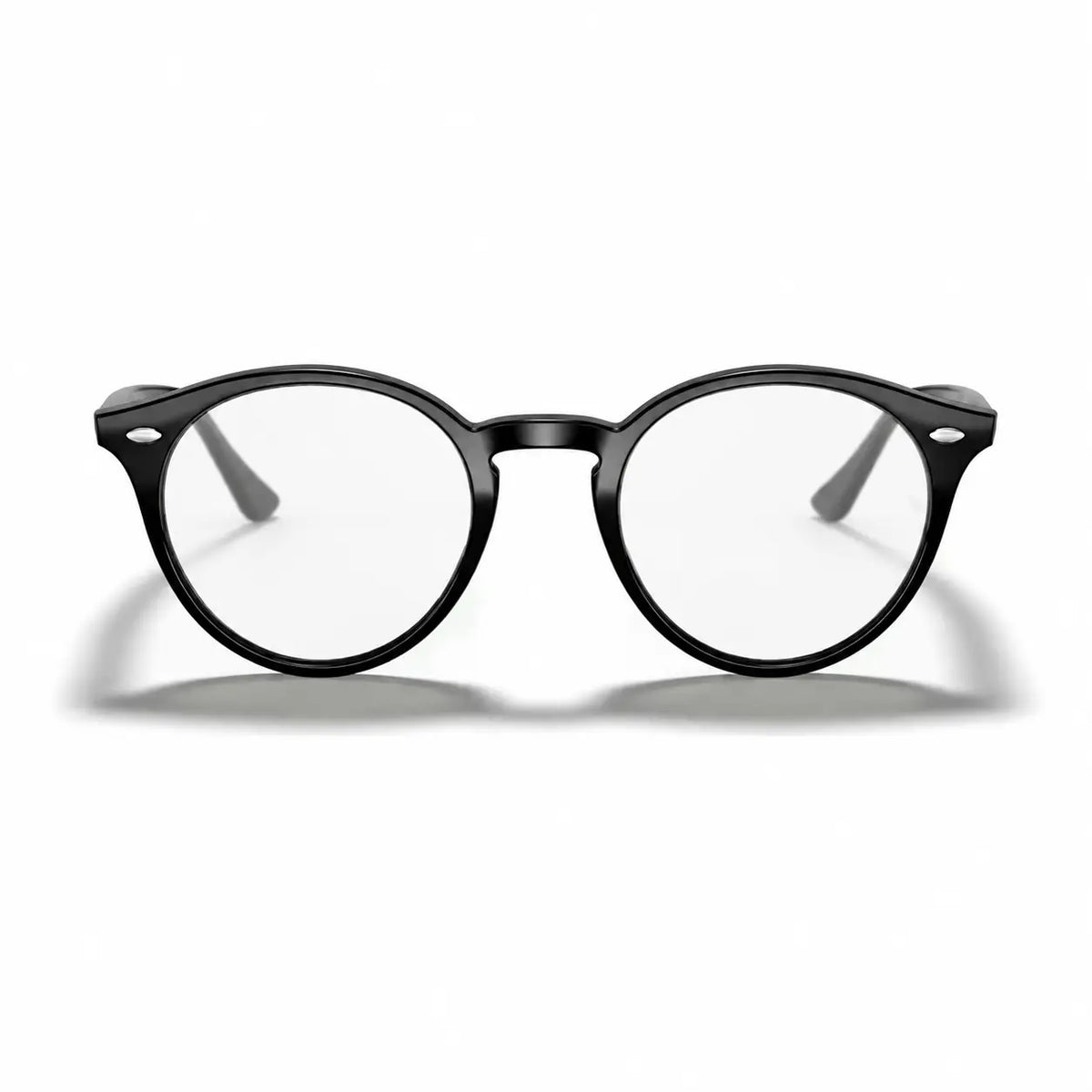Ray-Ban RB2180 replacement lenses in crystal clear, front view of the frame fitted with the new lenses · ReFramed