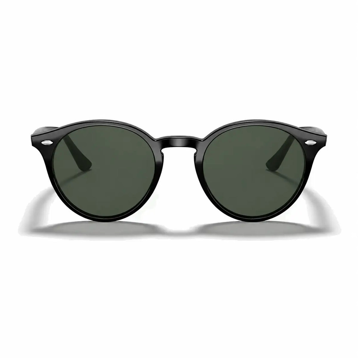 Ray-Ban RB2180 replacement lenses in G15 green, front view of the frame fitted with the new lenses · ReFramed