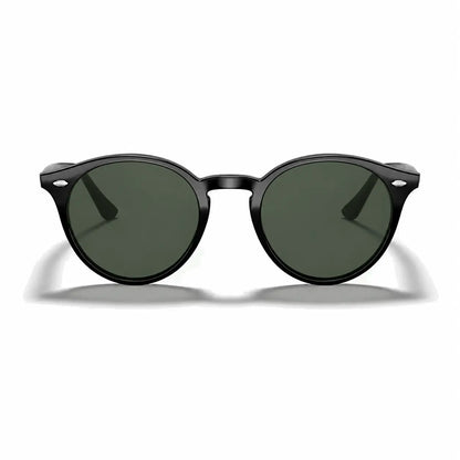 Ray-Ban RB2180 replacement lenses in G15 green, front view of the frame fitted with the new lenses · ReFramed
