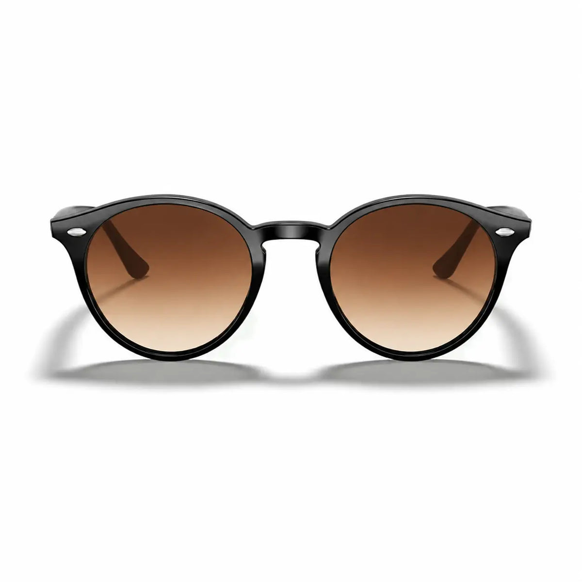 Ray-Ban RB2180 replacement lenses in gradient brown, front view of the frame fitted with the new lenses · ReFramed