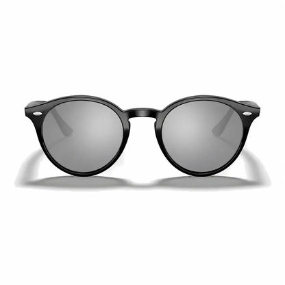 Ray-Ban RB2180 replacement lenses in mirrored silver, front view of the frame fitted with the new lenses · ReFramed