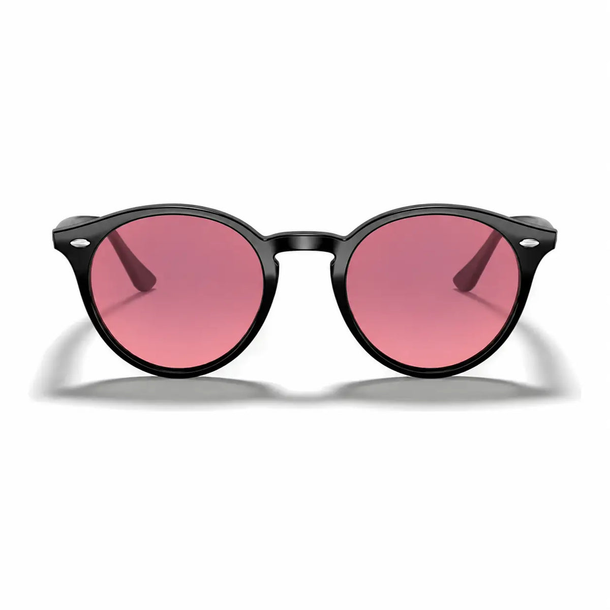 Ray-Ban RB2180 replacement lenses in pink, front view of the frame fitted with the new lenses · ReFramed