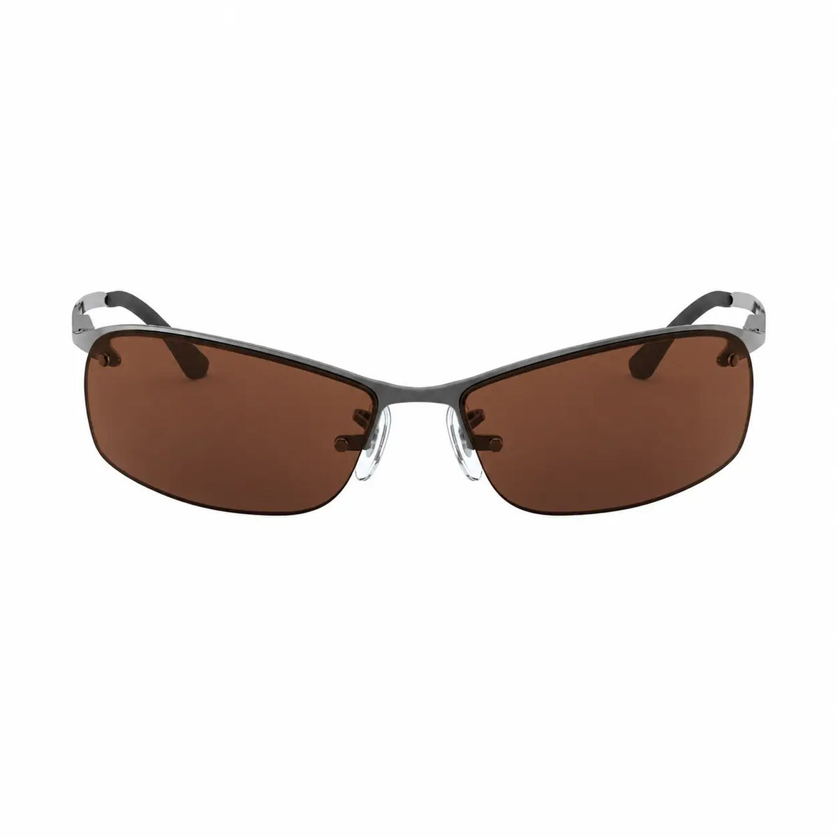 Ray-Ban RB3183 replacement lenses in brown, front view of the frame fitted with the new lenses · ReFramed