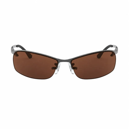 Ray-Ban RB3183 replacement lenses in brown, front view of the frame fitted with the new lenses · ReFramed