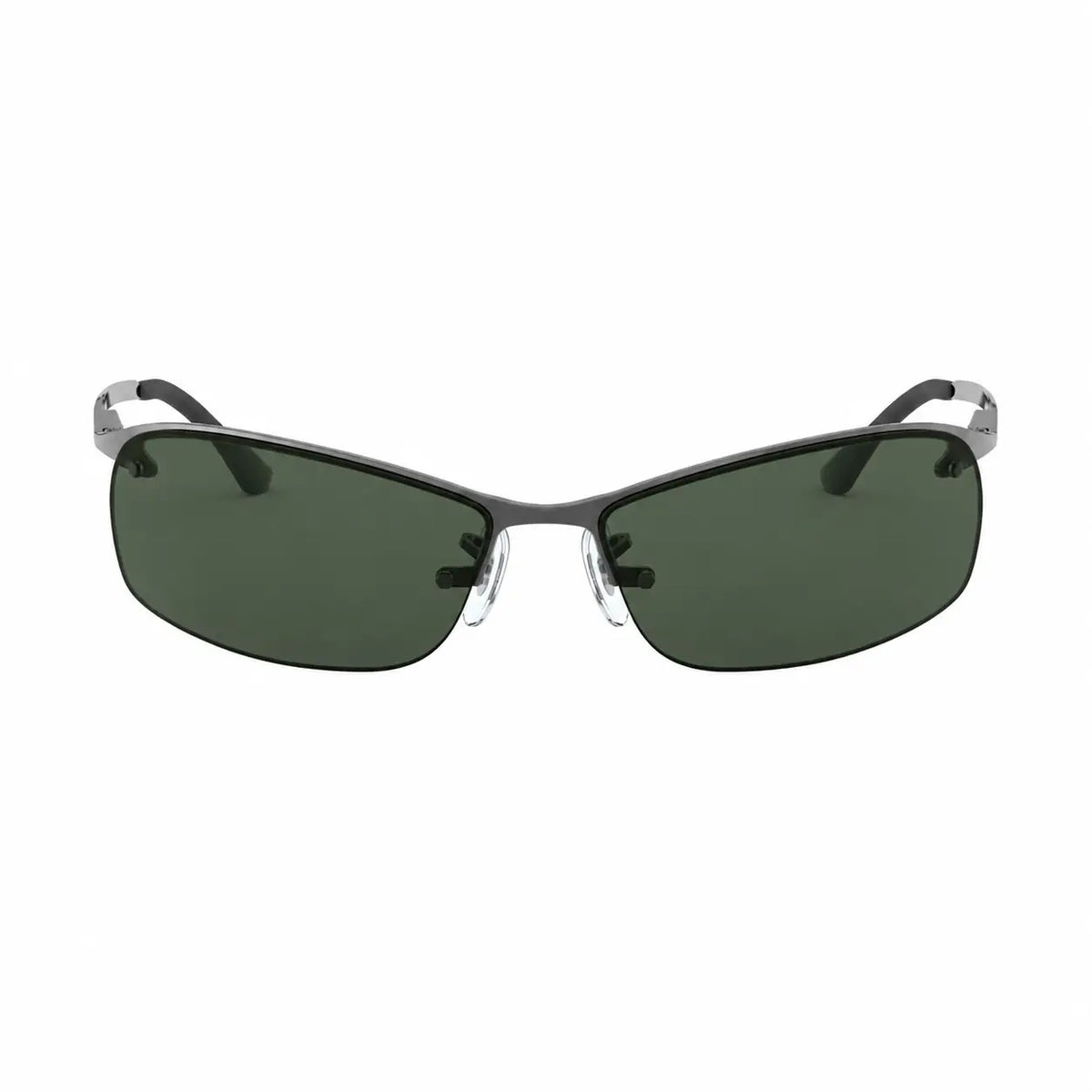 Ray-Ban RB3183 replacement lenses in G15 green, front view of the frame fitted with the new lenses · ReFramed