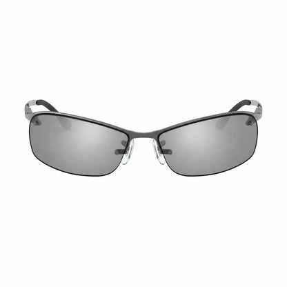 Ray-Ban RB3183 replacement lenses in mirrored silver, front view of the frame fitted with the new lenses · ReFramed
