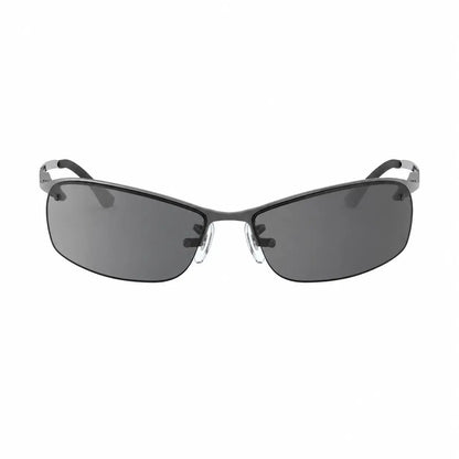 Ray-Ban RB3183 replacement lenses in photochromic gray, front view of the frame fitted with the new lenses · ReFramed