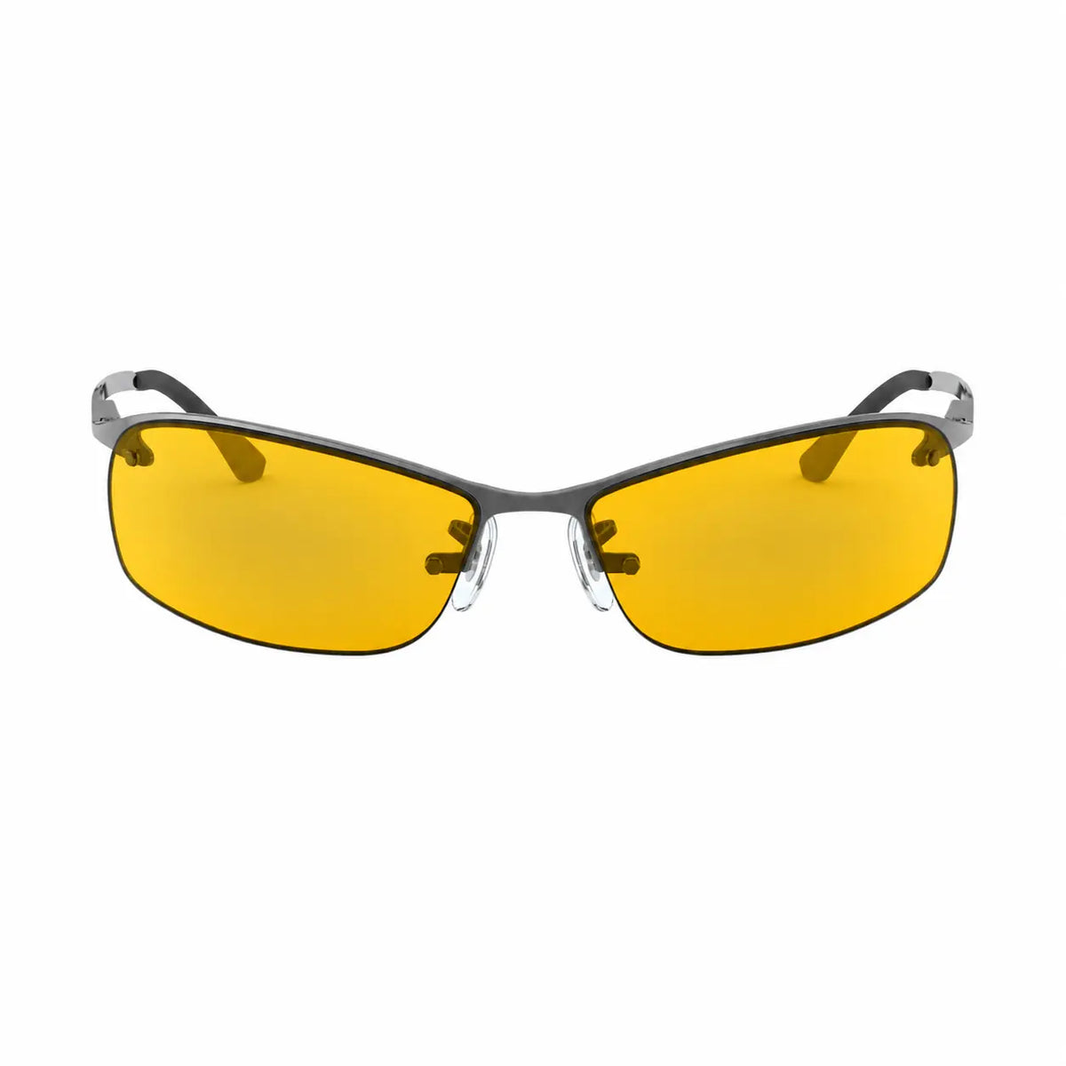 Ray-Ban RB3183 replacement lenses in yellow, front view of the frame fitted with the new lenses · ReFramed