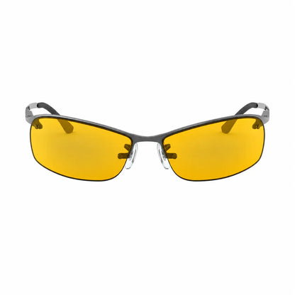 Ray-Ban RB3183 replacement lenses in yellow, front view of the frame fitted with the new lenses · ReFramed