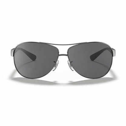 Ray-Ban RB3386 replacement lenses in photochromic gray, front view of the frame fitted with the new lenses · ReFramed