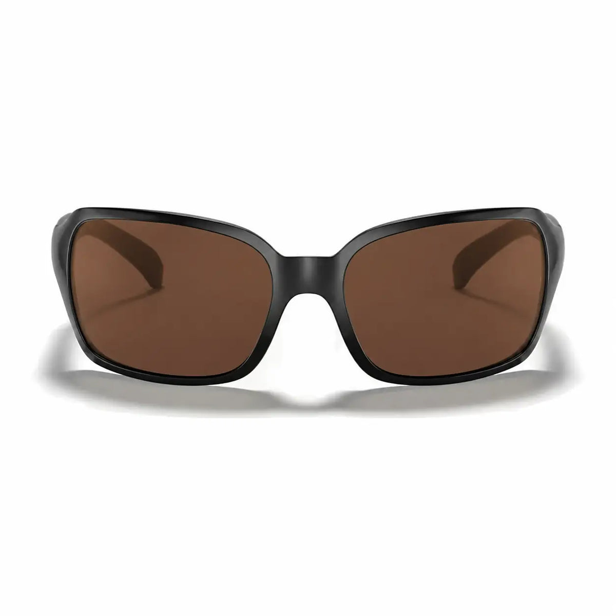 Ray-Ban RB4068 replacement lenses in brown, front view of the frame fitted with the new lenses · ReFramed
