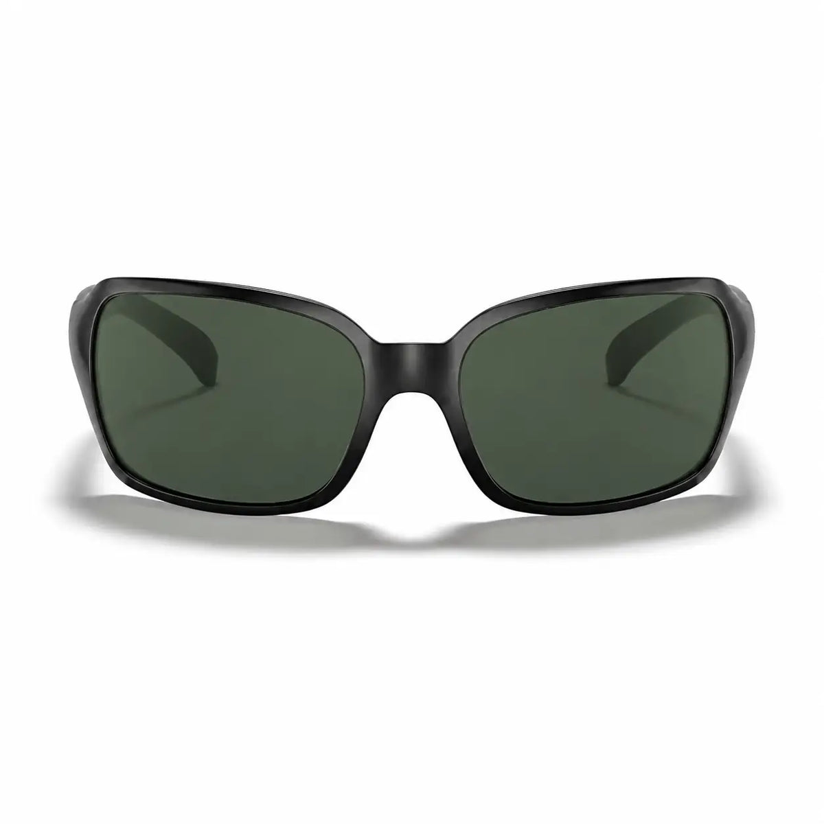 Ray-Ban RB4068 replacement lenses in G15 green, front view of the frame fitted with the new lenses · ReFramed