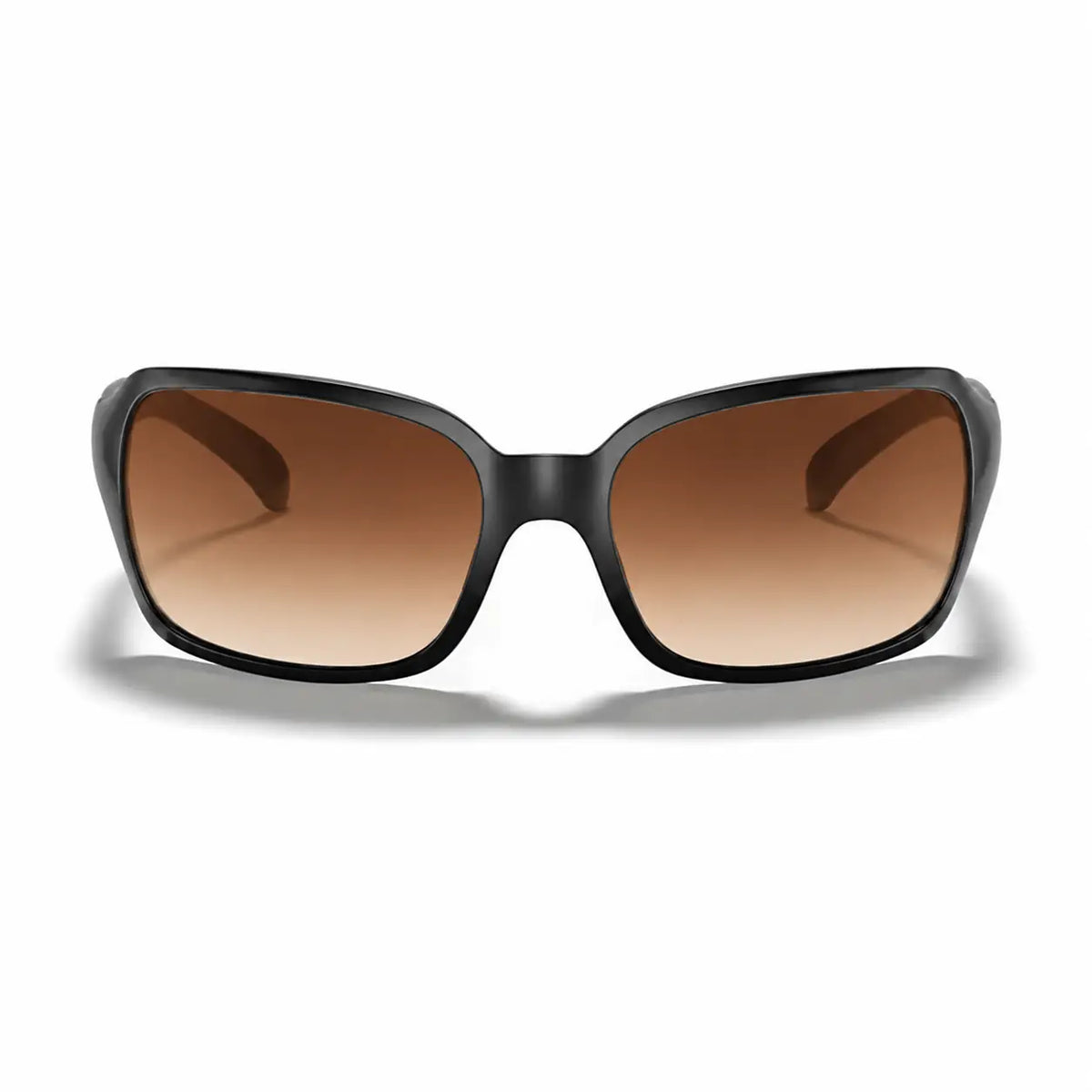 Ray-Ban RB4068 replacement lenses in gradient brown, front view of the frame fitted with the new lenses · ReFramed