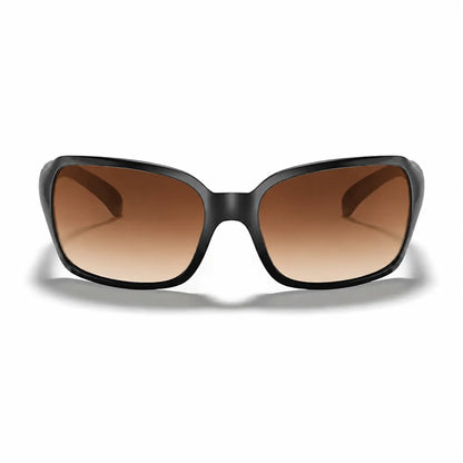 Ray-Ban RB4068 replacement lenses in gradient brown, front view of the frame fitted with the new lenses · ReFramed