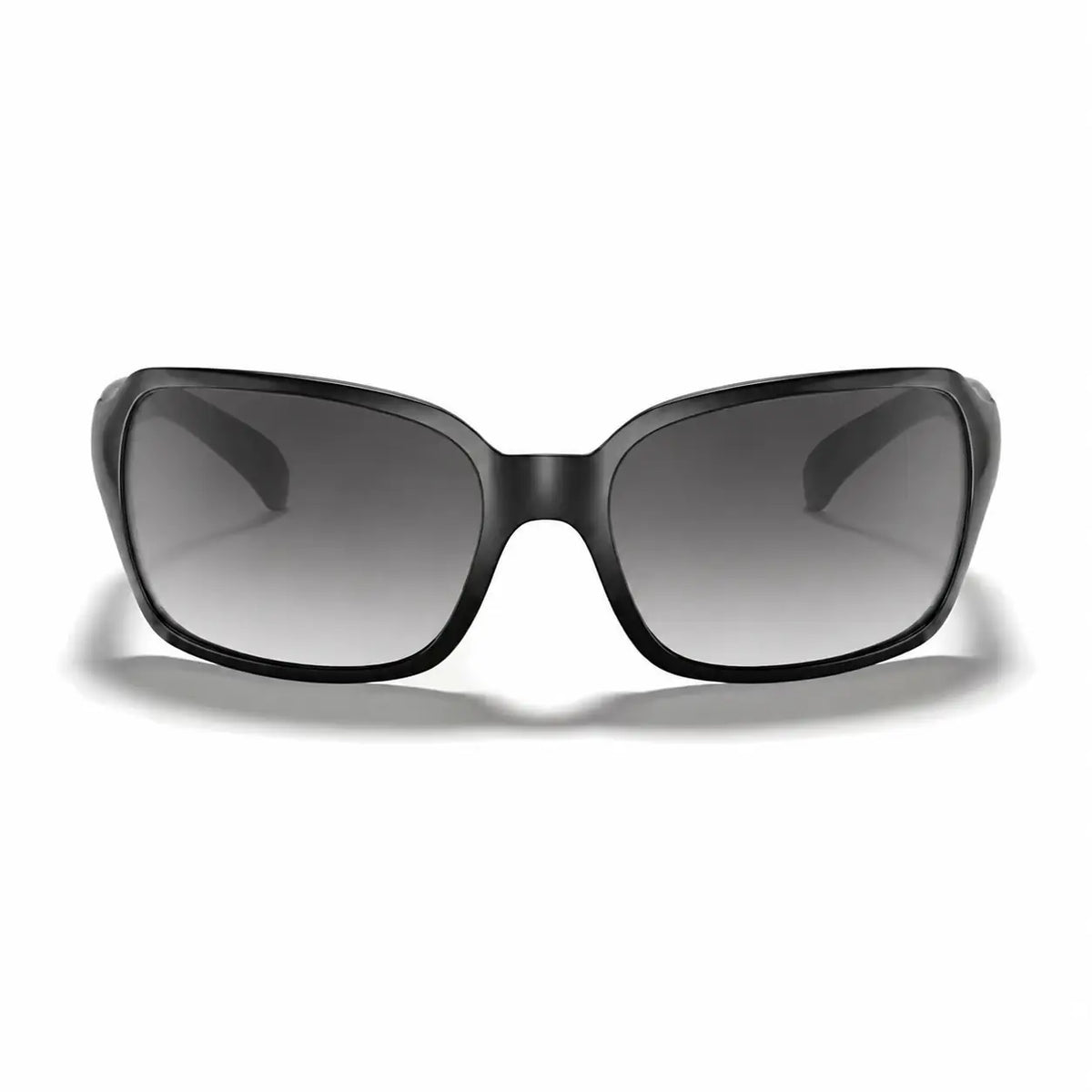Ray-Ban RB4068 replacement lenses in gradient gray, front view of the frame fitted with the new lenses · ReFramed