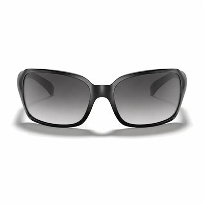 Ray-Ban RB4068 replacement lenses in gradient gray, front view of the frame fitted with the new lenses · ReFramed