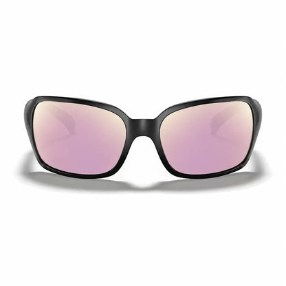 Ray-Ban RB4068 replacement lenses in mirrored pink, front view of the frame fitted with the new lenses · ReFramed