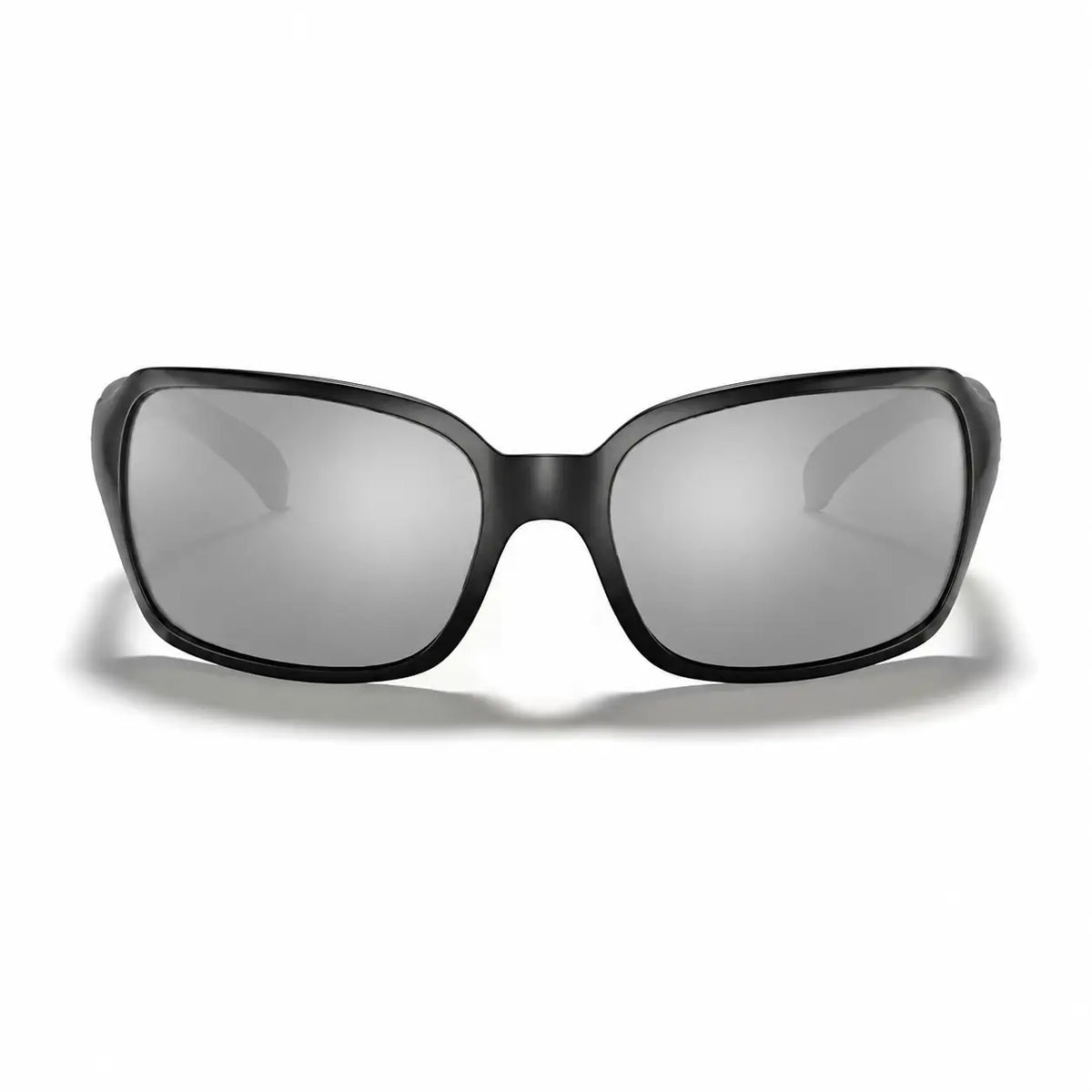 Ray-Ban RB4068 replacement lenses in mirrored silver, front view of the frame fitted with the new lenses · ReFramed