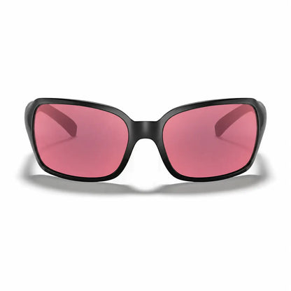 Ray-Ban RB4068 replacement lenses in pink, front view of the frame fitted with the new lenses · ReFramed