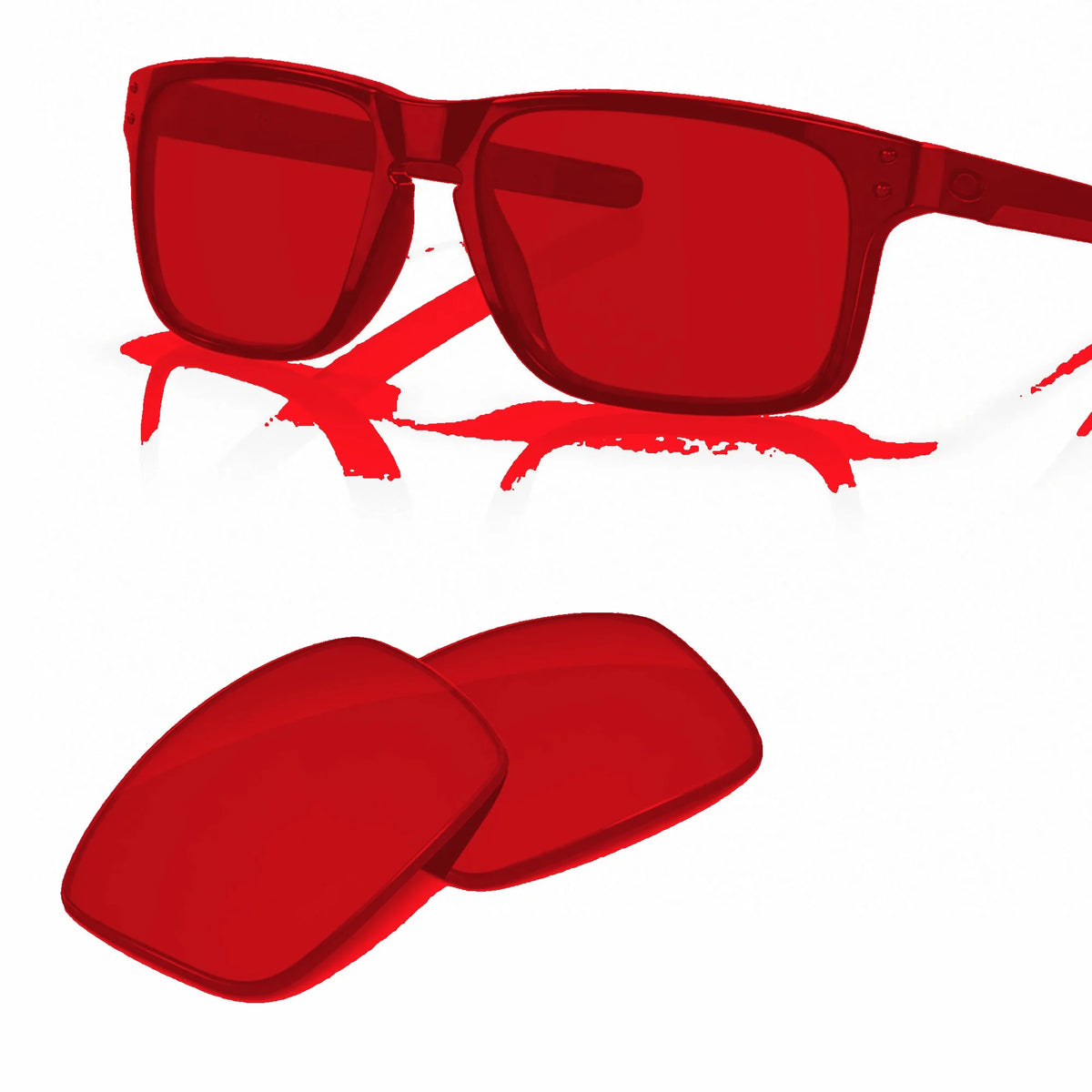 Oakley Holbrook Mix OO9384 replacement lenses — Red lens | ReFramed