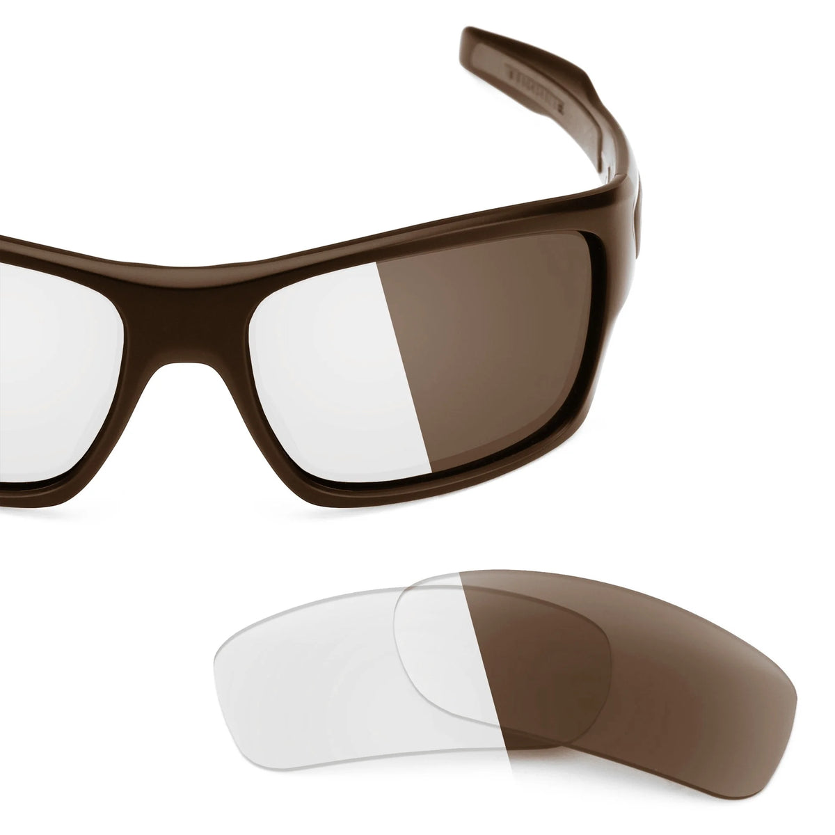 Oakley Turbine OO9263 replacement lenses — Adapt Brown Photochromic lens | ReFramed