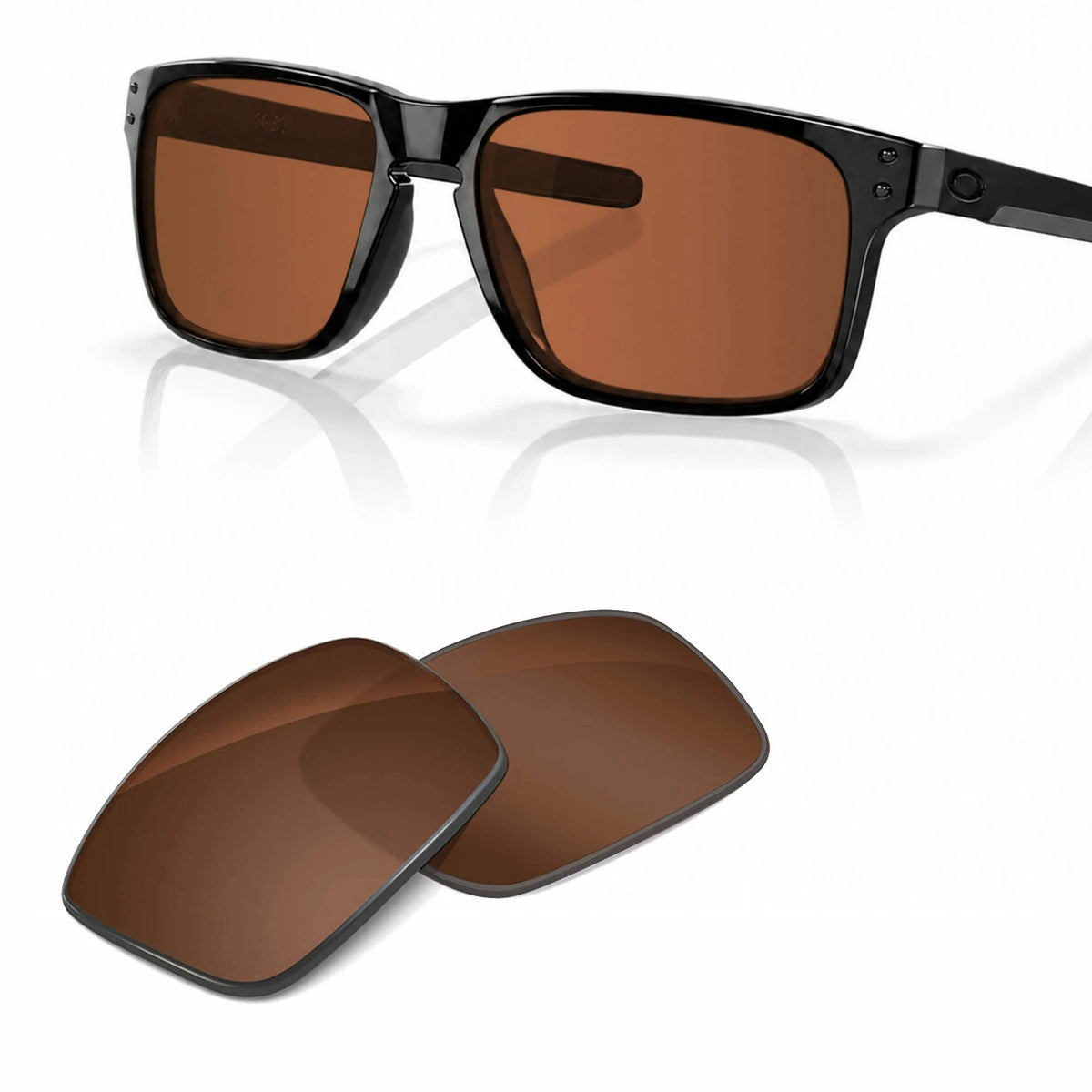 Oakley Holbrook Mix OO9384 replacement lenses in Brown — frame with lens pair | ReFramed
