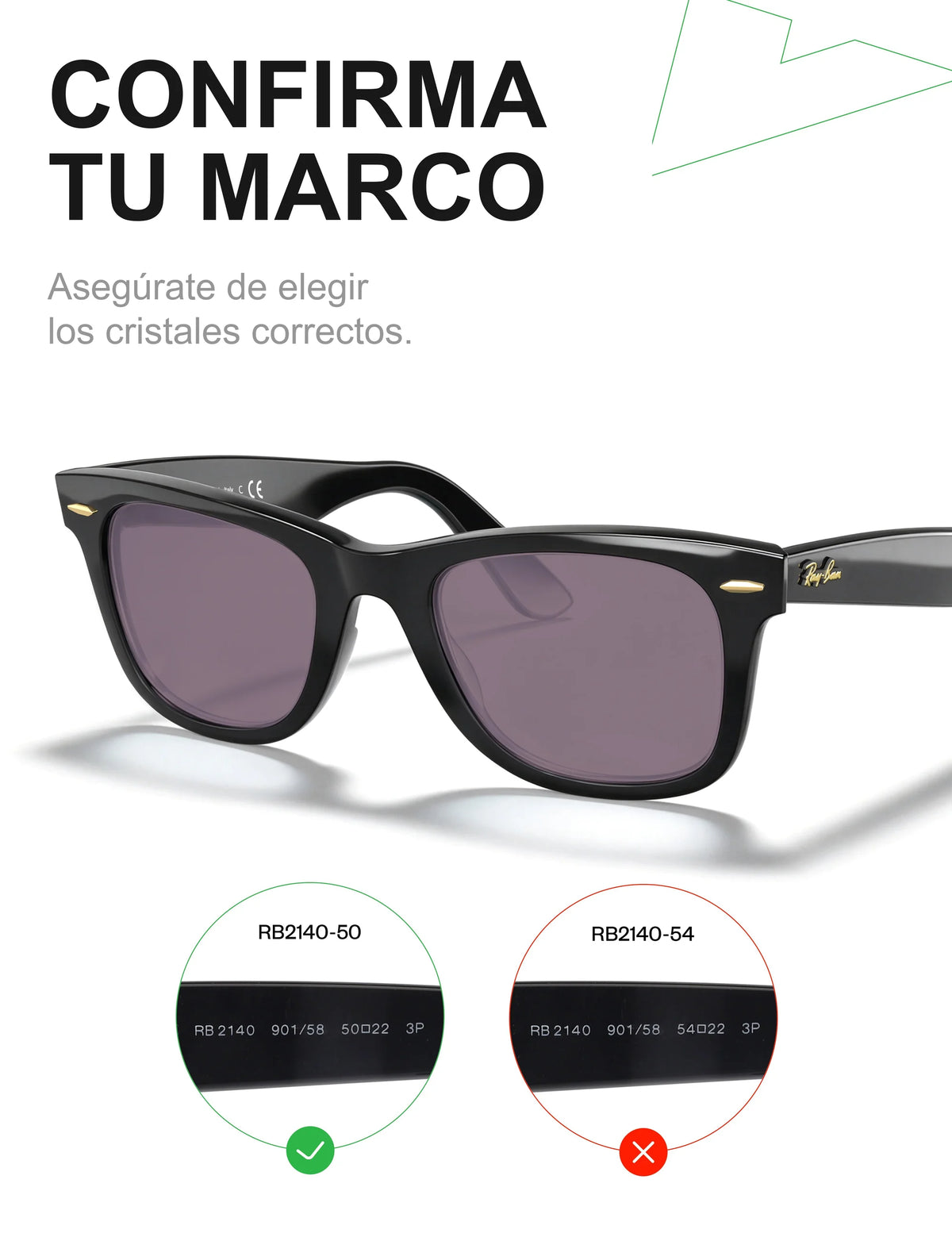 Ray-Ban Original Wayfarer RB2140 — confirm your frame size before ordering | ReFramed