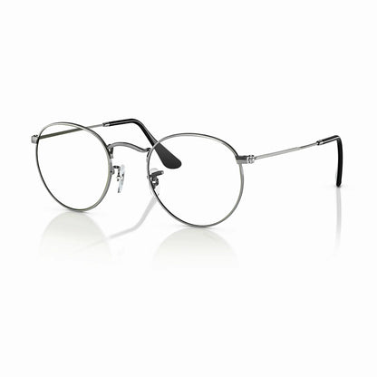 Ray-Ban Round Metal RB3447 with Crystal Clear lenses — side view | ReFramed