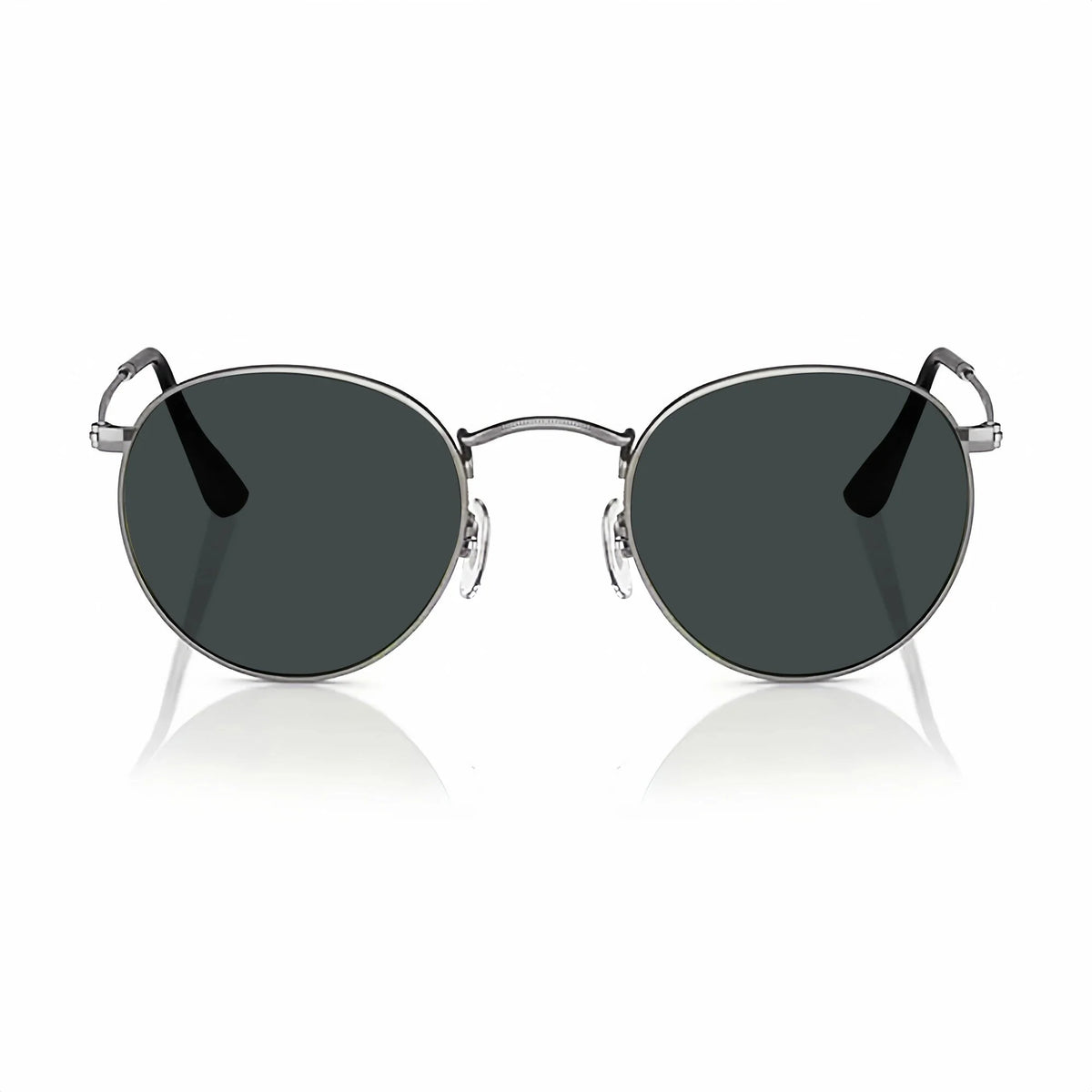 Ray-Ban Round Metal RB3447 with Gray lenses — front view | ReFramed