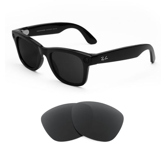 Ray-Ban Meta Wayfarer RW4008 replacement lenses — precision-cut polarized sunglass lenses, 100% UV | ReFramed