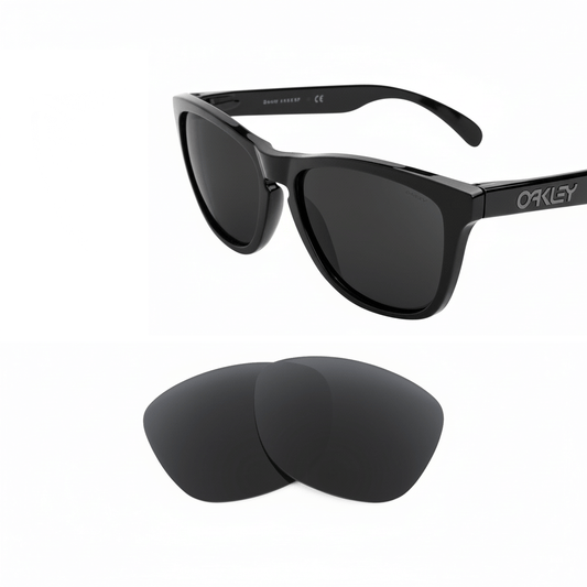 Oakley Frogskins OO9013 replacement lenses — Gray polarized sunglass lens, 100% UV | ReFramed