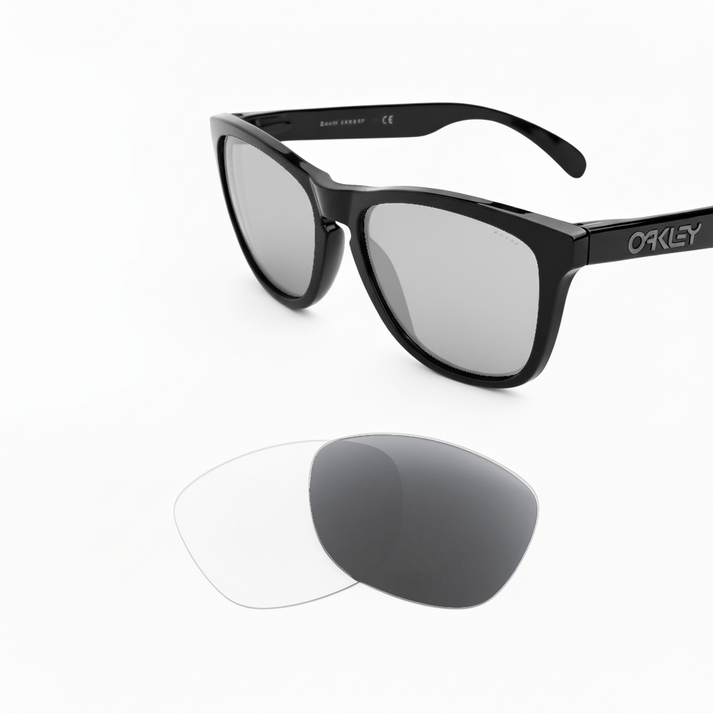 Oakley Frogskins OO9013 replacement lenses — Adapt Gray Photochromic polarized sunglass lens, 100% UV | ReFramed