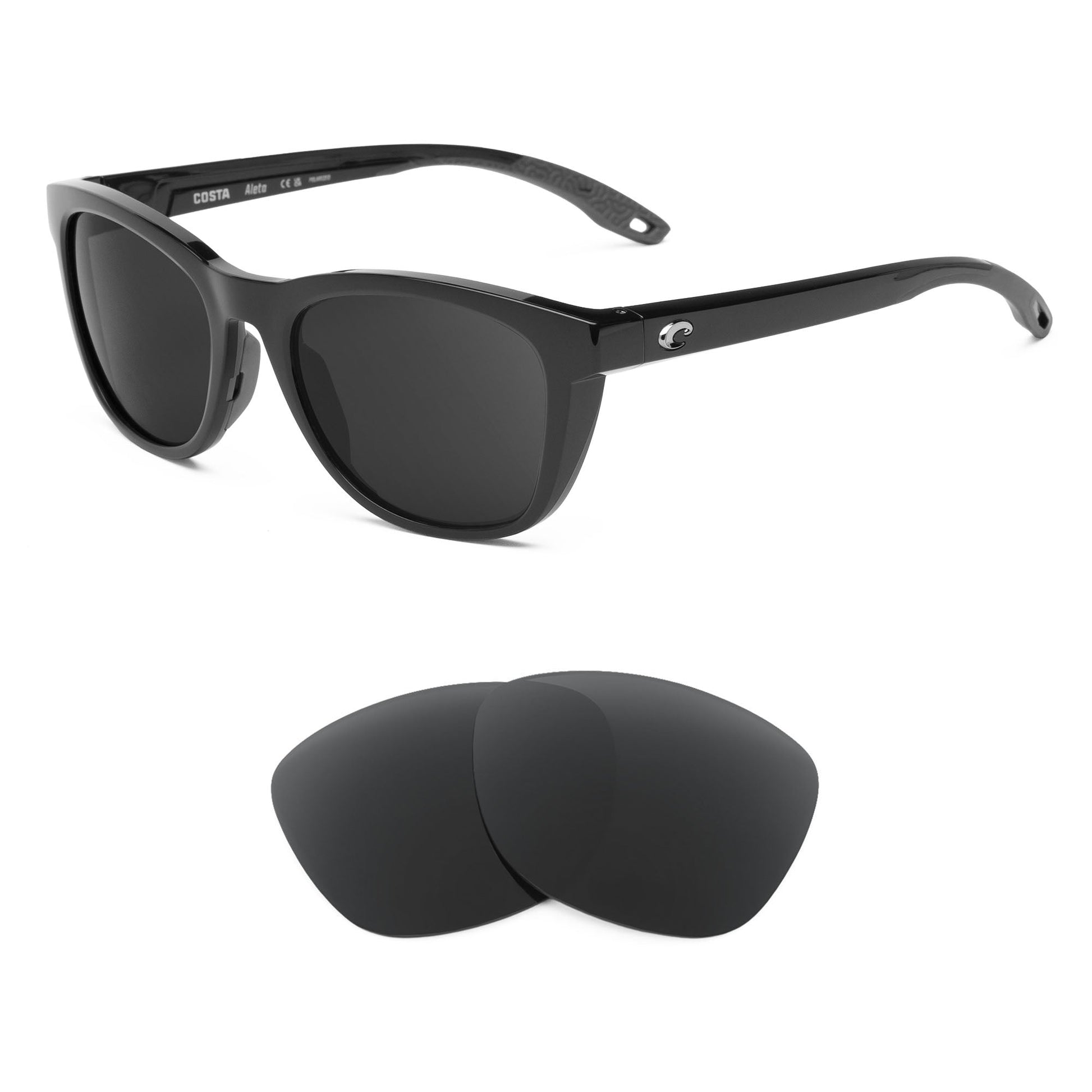 Costa Aleta replacement lenses — precision-cut polarized sunglass lenses, 100% UV | ReFramed