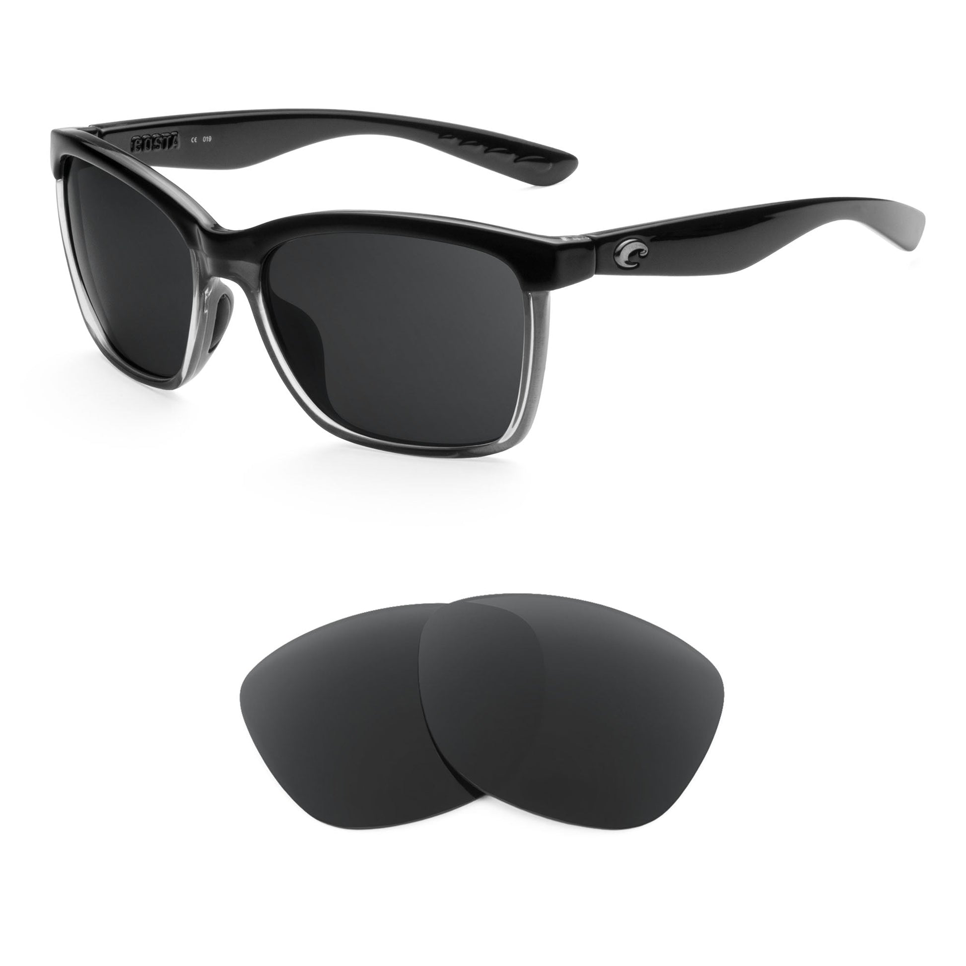 Costa Anaa replacement lenses — precision-cut polarized sunglass lenses, 100% UV | ReFramed